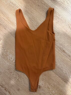 By Together Rust Orange Scoop Neck Bodysuit